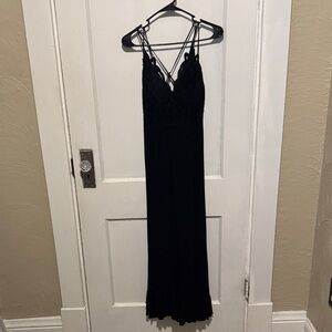 HYFVE Black Strappy Maxi Dress